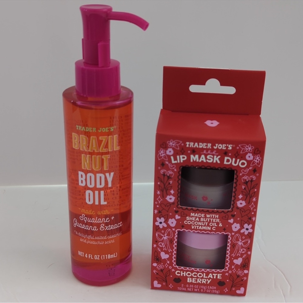Brand New - Brazil Nut Body Oil and Berry Lip Mask Duo Set